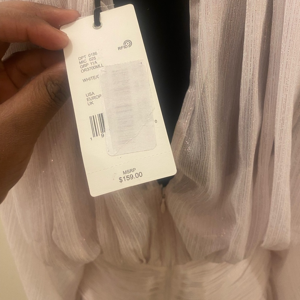 WHIT Sheer White Dress with Elegant Details - Picture 4 of 5